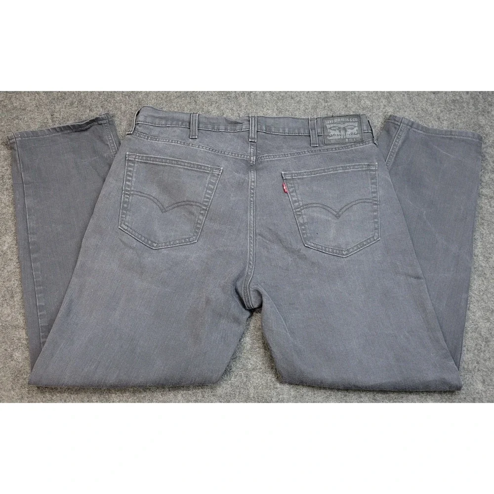 Levis 541 Jeans Mens 40x32 Gray‎ Denim Red Tab Americana Athletic Fit Stretch